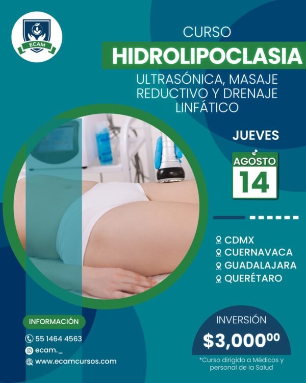 curso hidrolipoclasia ultrasónica, masaje reductivo y drenaje linfático