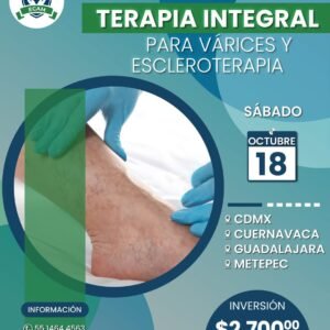 curso de terapia integral para várices y escleroterapia